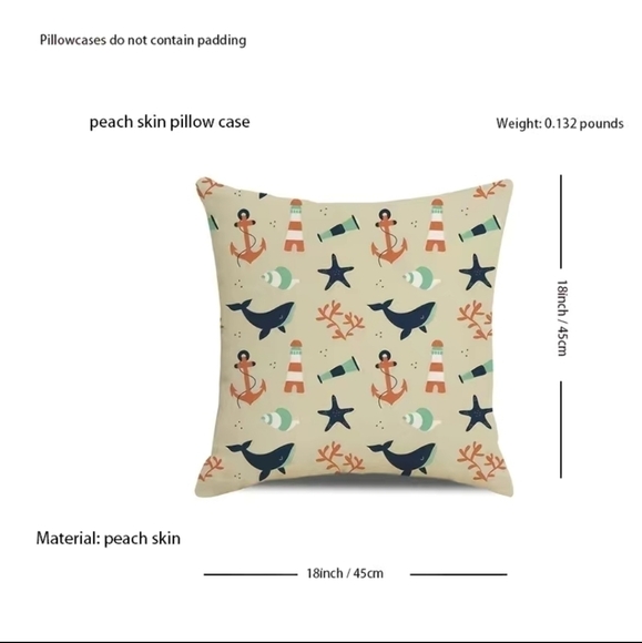New kids decor accent pillow case sharks - Picture 2 of 2